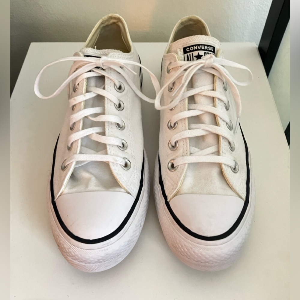 Converse Chuck Taylor All Star Lift Ox Canvas White Black W’s 8 M’s 6 UK 6